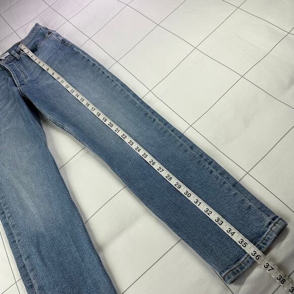 Re/Done Jeans Womens 26 Blue High Rise Ankle Crop Mid 90s Button Fly Medium Wash - Picture 14 of 15